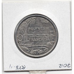 Polynésie Française 5 Francs 2001 Sup+, Lec 63f pièce de monnaie