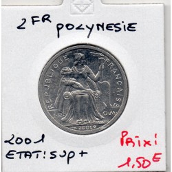 Polynésie Française 2 Francs 2001 Sup+, Lec 46d pièce de monnaie