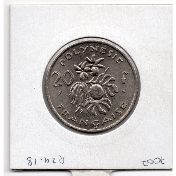 Polynésie Française 20 Francs 1967 FDC, Lec 89 pièce de monnaie