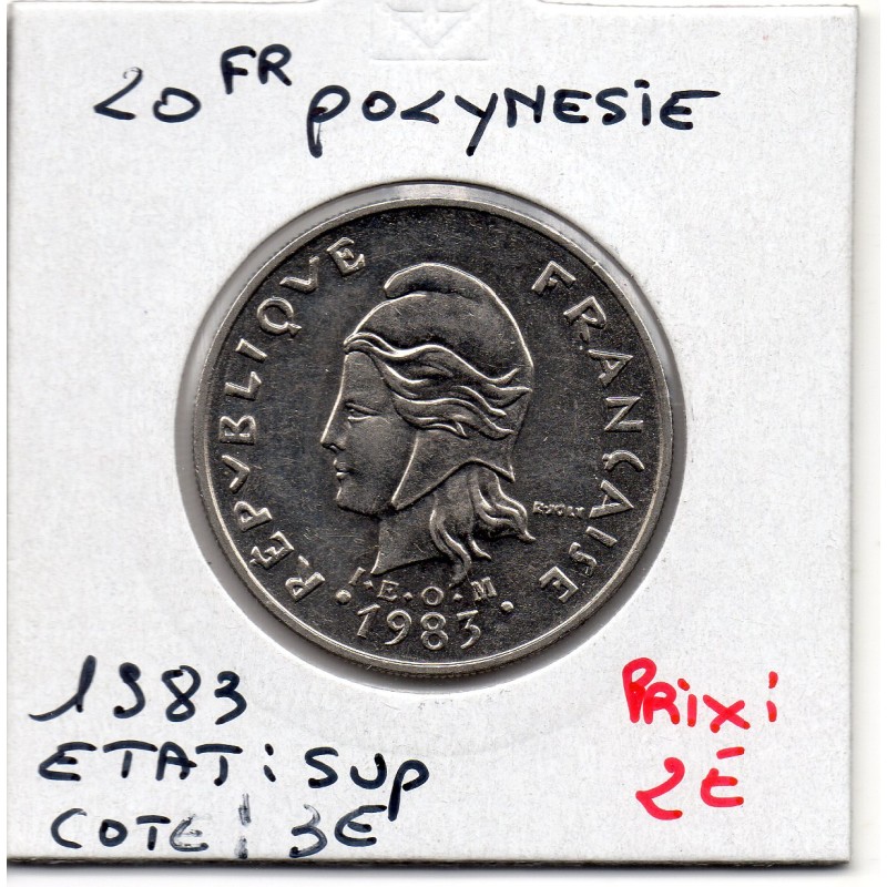 Polynésie Française 20 Francs 1983 Sup+, Lec 100 pièce de monnaie