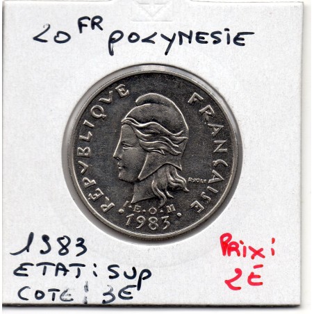 Polynésie Française 20 Francs 1983 Sup+, Lec 100 pièce de monnaie