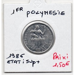 Polynésie Française 1 Franc 1986 Sup+, Lec 14 pièce de monnaie