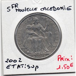 Nouvelle Calédonie 5 Francs 2002 Sup, Lec 68g pièce de monnaie