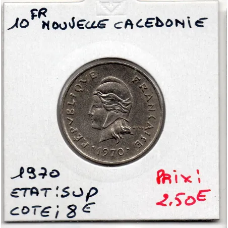 Nouvelle Calédonie 10 Francs 1970 Sup, Lec 87 pièce de monnaie