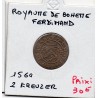 Bohême Ferdinand 1er 2 kreuzer 1564 TTB pièce de monnaie