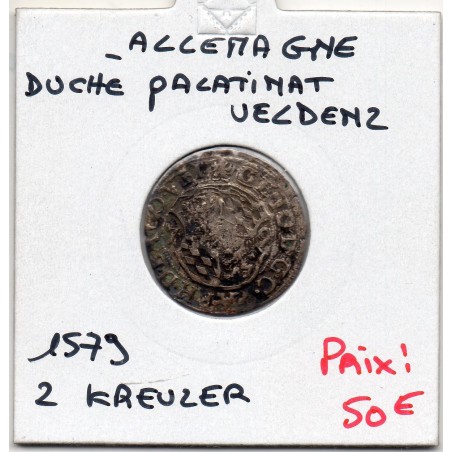 Palatinat Veldenz 2 kreuzer 1579 TTB pièce de monnaie