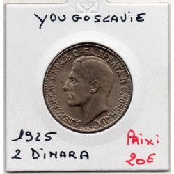 Yougoslavie 2 dinara 1925 Spl, KM 6 pièces de monnaie