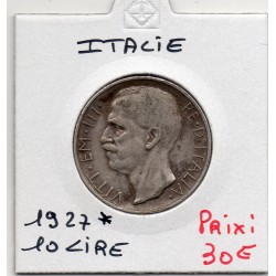 Italie 10 Lire 1927 TTB+, fert* KM 68 pièce de monnaie