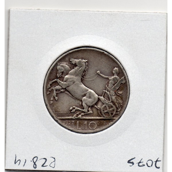 Italie 10 Lire 1927 TTB+, fert* KM 68 pièce de monnaie