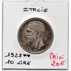 Italie 10 Lire 1927 TTB, fert** KM 68 pièce de monnaie