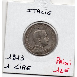 Italie 1 Lire 1913 TTB, KM 45 pièce de monnaie