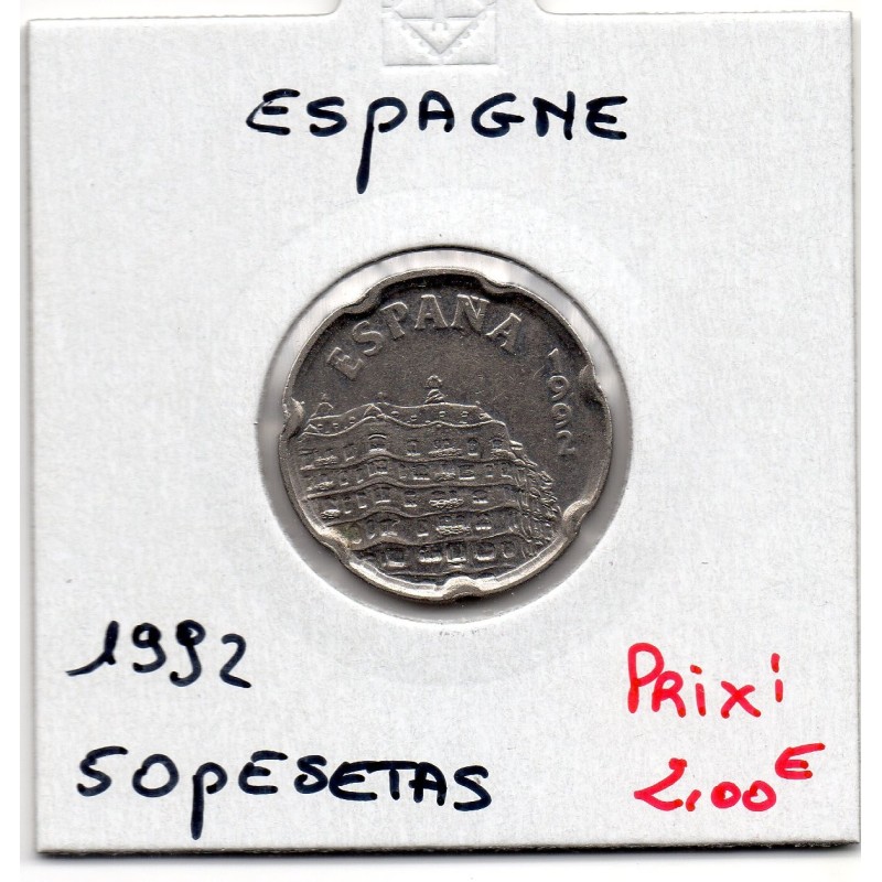 Espagne 50 pesetas 1992 Spl, KM 906 pièce de monnaie