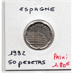 Espagne 50 pesetas 1992 Sup, KM 906 pièce de monnaie