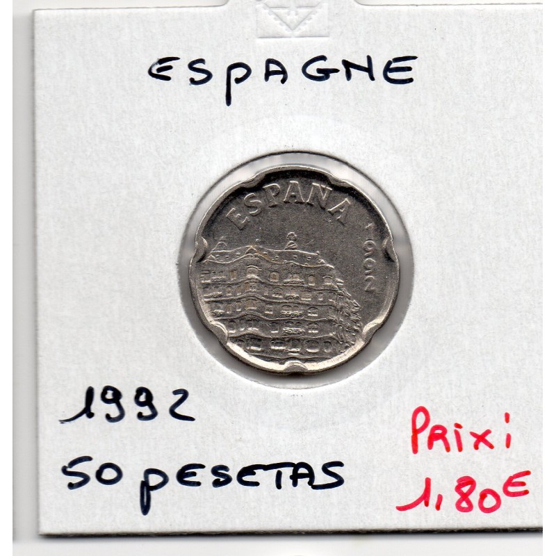 Espagne 50 pesetas 1992 Sup, KM 906 pièce de monnaie