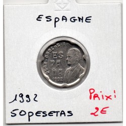 Espagne 50 pesetas 1992 Spl, KM 907 pièce de monnaie