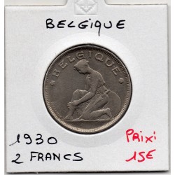 Belgique 2 Francs 1930 en Français TTB, KM 91 pièce de monnaie