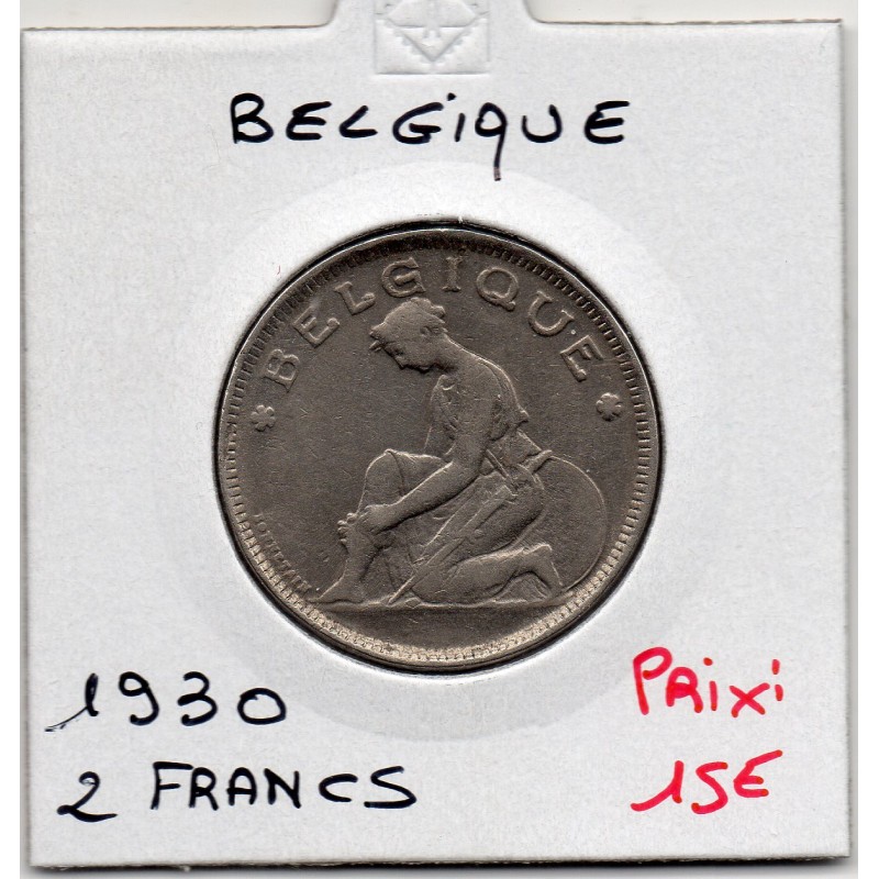 Belgique 2 Francs 1930 en Français TTB, KM 91 pièce de monnaie