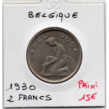 Belgique 2 Francs 1930 en Français TTB, KM 91 pièce de monnaie
