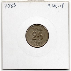 Suède 25 Ore 1955 Sup, KM 824 pièce de monnaie