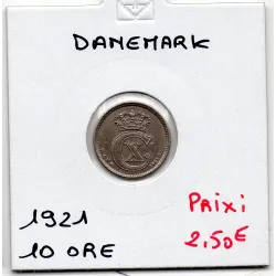 Danemark 10 ore 1921 TTB,...