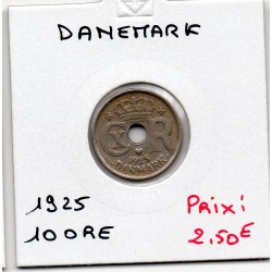 Danemark 10 ore 1925 TTB, KM 822 pièce de monnaie