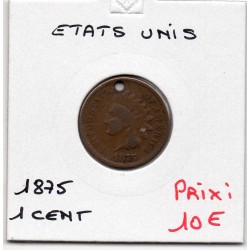 Etats Unis 1 cent 1875 TB, KM 90a pièce de monnaie