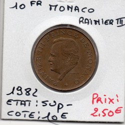 Monaco Rainier III 10 Francs 1982 Sup-, Gad 157 pièce de monnaie