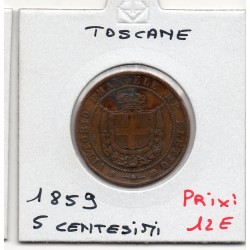 Italie Toscane 5 centesimi 1859 TTB, KM 6 pièce de monnaie