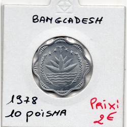 Bangladesh 10 poisha 1978 FDC, KM 7 pièce de monnaie