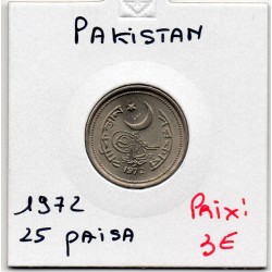 Pakistan 25 paisa 1972 Spl, KM 30 pièce de monnaie