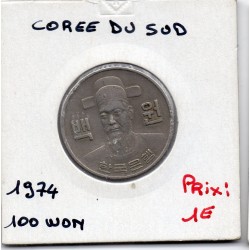 Corée du Sud 100 Won 1974 TTB, KM 9 pièce de monnaie