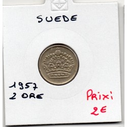 Suède 25 Ore 1957 Sup, KM 824 pièce de monnaie