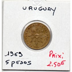 Uruguay 5 Pesos 1969 Sup, KM 53 pièce de monnaie