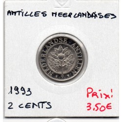 Antilles Neerlandaise 25 cents 1993 FDC, KM 35 pièce de monnaie