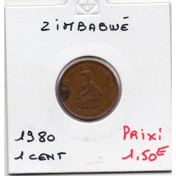 Zimbabwe 1 cent 1980 TTB, KM 1 pièces de monnaie