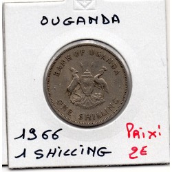 Ouganda 1 shilling 1966 TTB, KM 5 pièce de monnaie