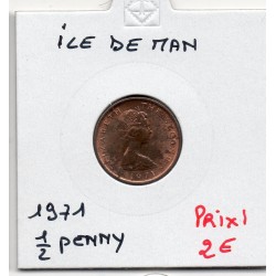 ile de Man 1/2 penny 1971 Sup, KM 19 pièce de monnaie