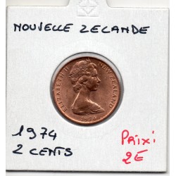 Nouvelle Zélande 2 cents 1974 Spl, KM 32 pièce de monnaie