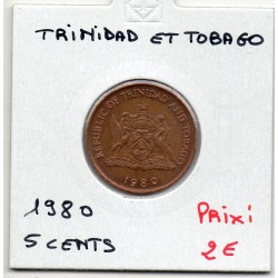 Trinité et Tobago 5 cents 1980 Sup, KM 30 pièce de monnaie