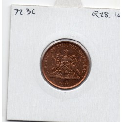 Trinité et Tobago 5 cents 2010 Spl, KM 30 pièce de monnaie