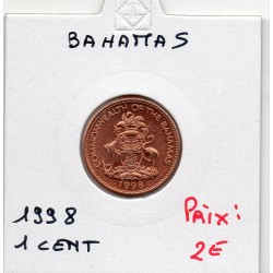 Bahamas 1 cent 1998 FDC, KM 59a pièce de monnaie
