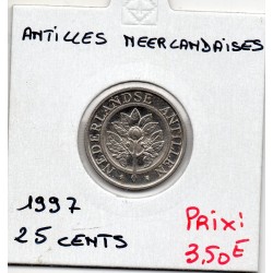 Antilles Neerlandaise 25 cents 1997 FDC, KM 35 pièce de monnaie