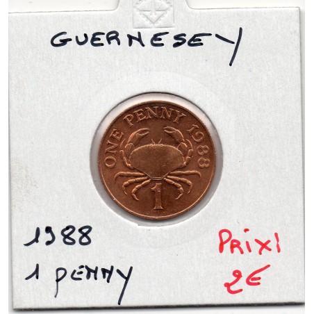 Guernesey 1 penny 1988 Spl, KM 40 pièce de monnaie