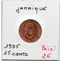 Jamaique 25 cents 1995 Spl,  KM 167 pièce de monnaie