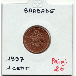 Barbade 1 cent 1997 Spl, KM 10a pièce de monnaie