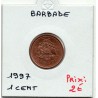 Barbade 1 cent 1997 Spl, KM 10a pièce de monnaie
