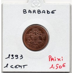 Barbade 1 cent 1993 Sup, KM 10a pièce de monnaie