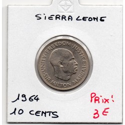Sierra Leone 10 cents 1964 Sup, KM 19 pièce de monnaie