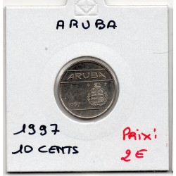 Aruba 10 cents 1997 Sup, KM 2 pièce de monnaie