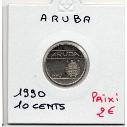 Aruba 10 cents 1990 Sup, KM 2 pièce de monnaie